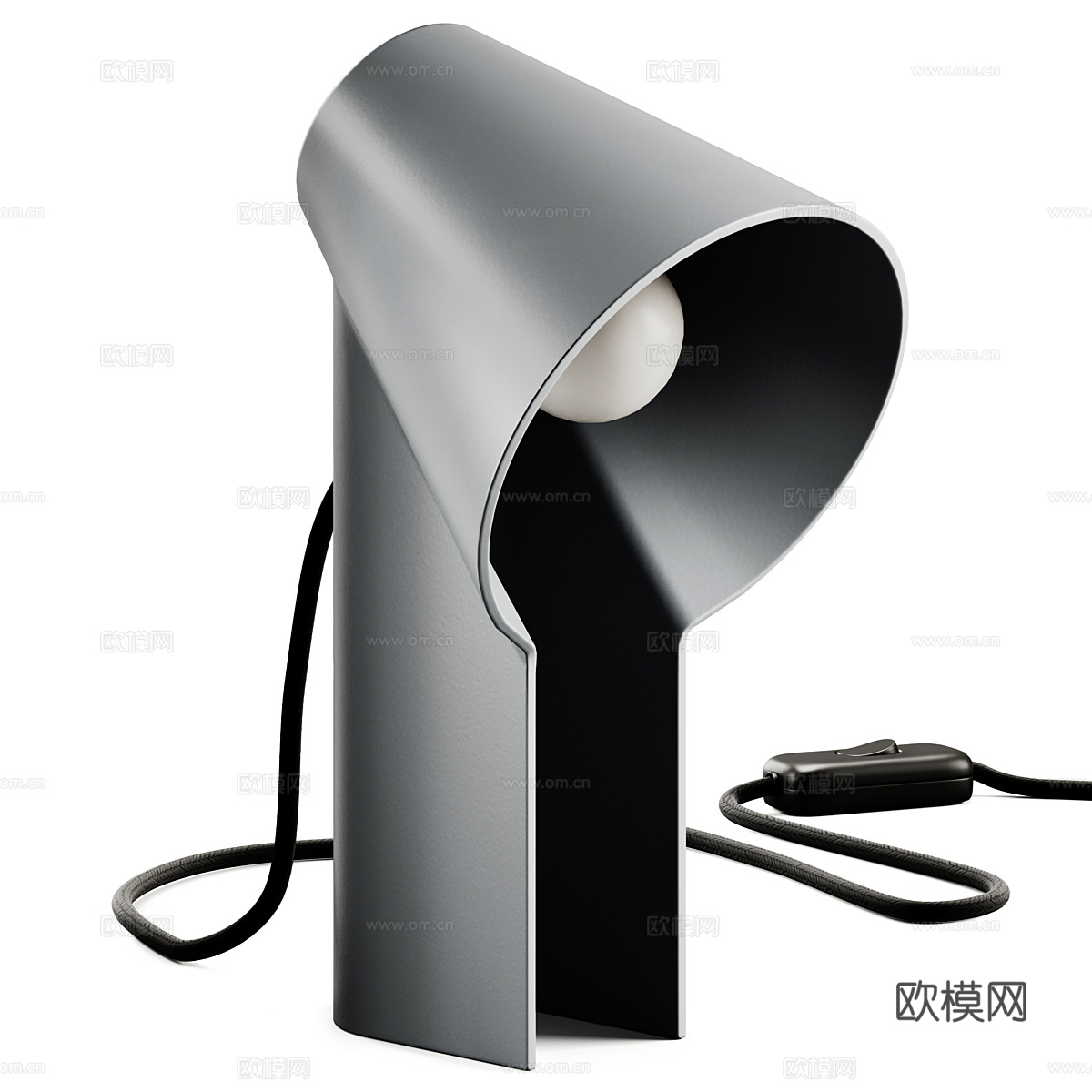 木制书房台灯3d模型
