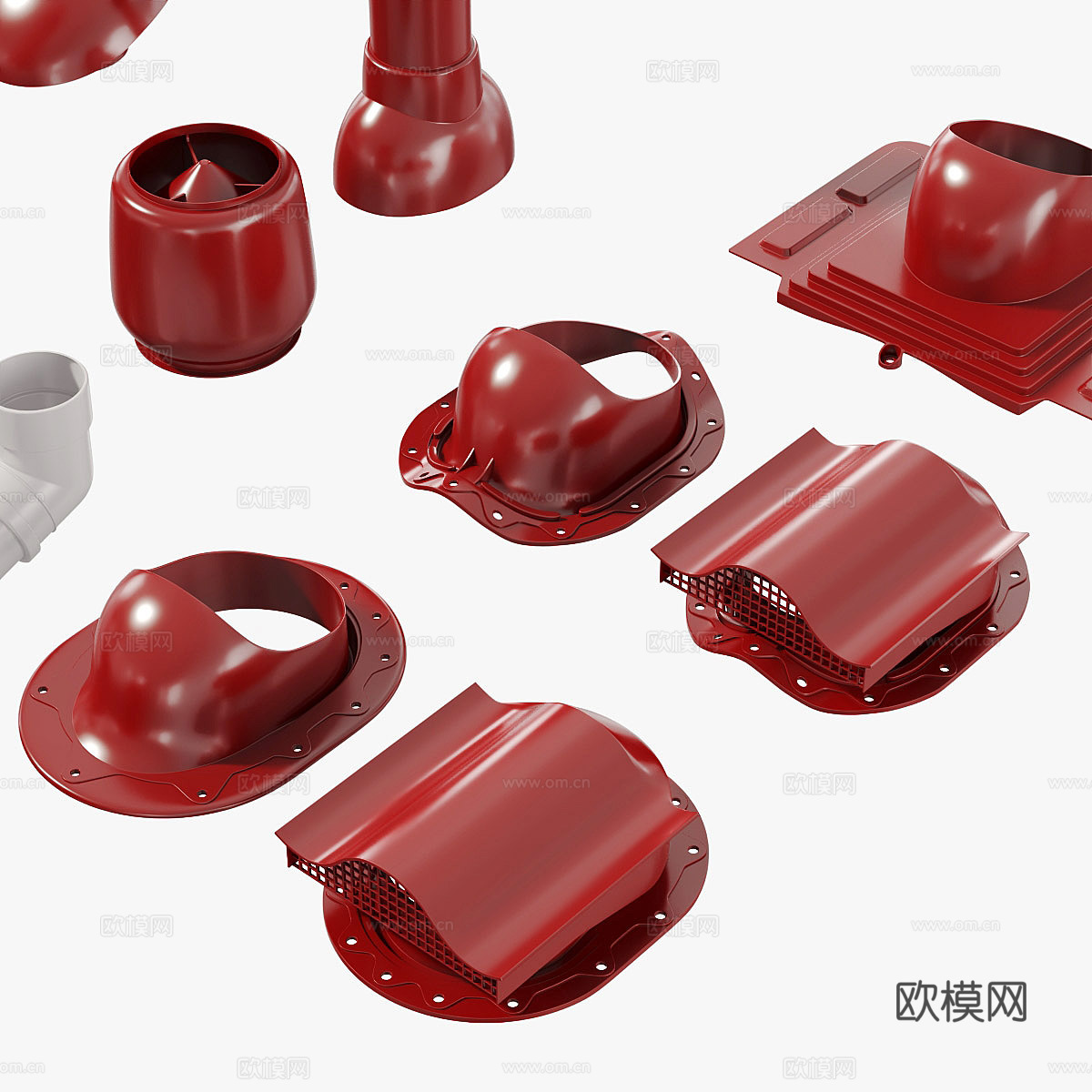 屋顶建筑构件3d模型