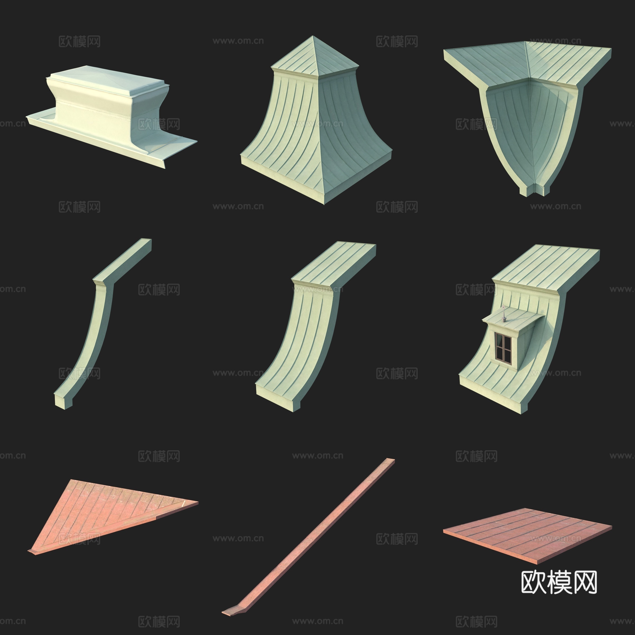 建筑构件屋檐屋顶3d模型