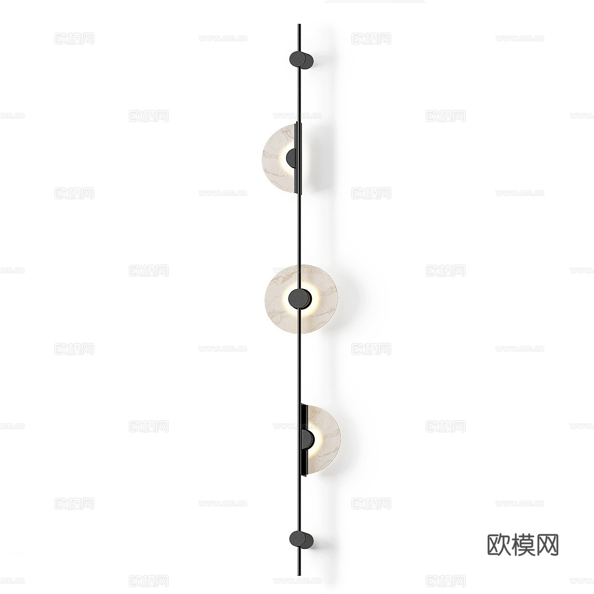 现代轻奢串联壁灯3d模型