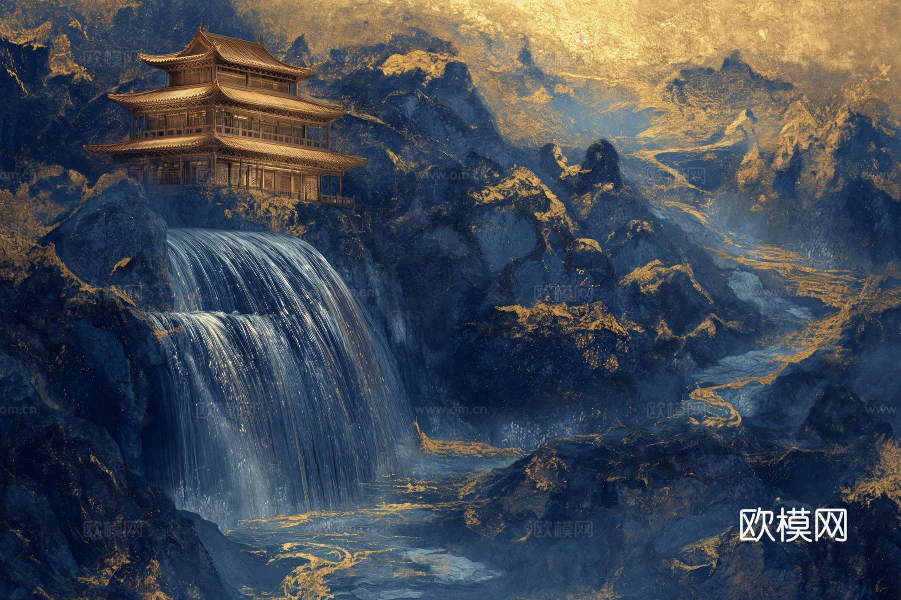 国风山水壁纸壁画