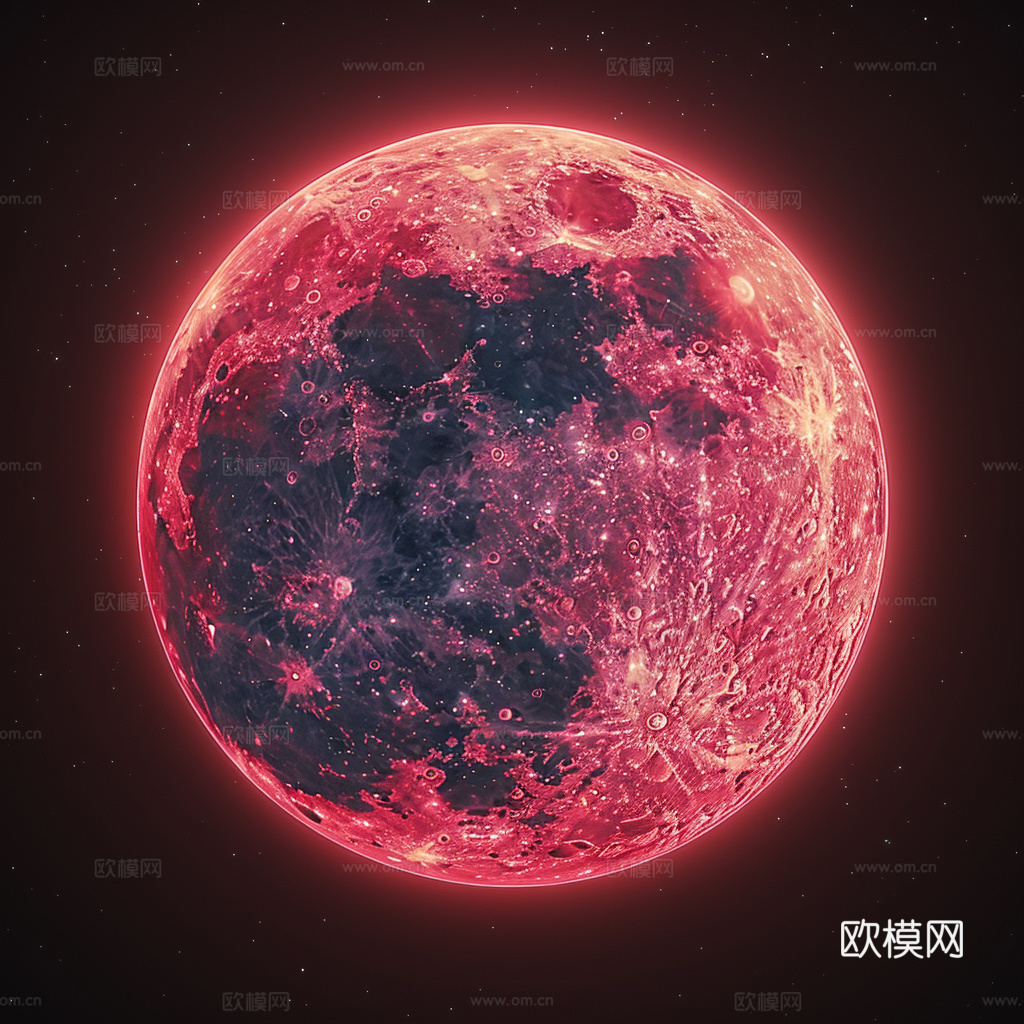 月球灯星球月亮陨石表表面
