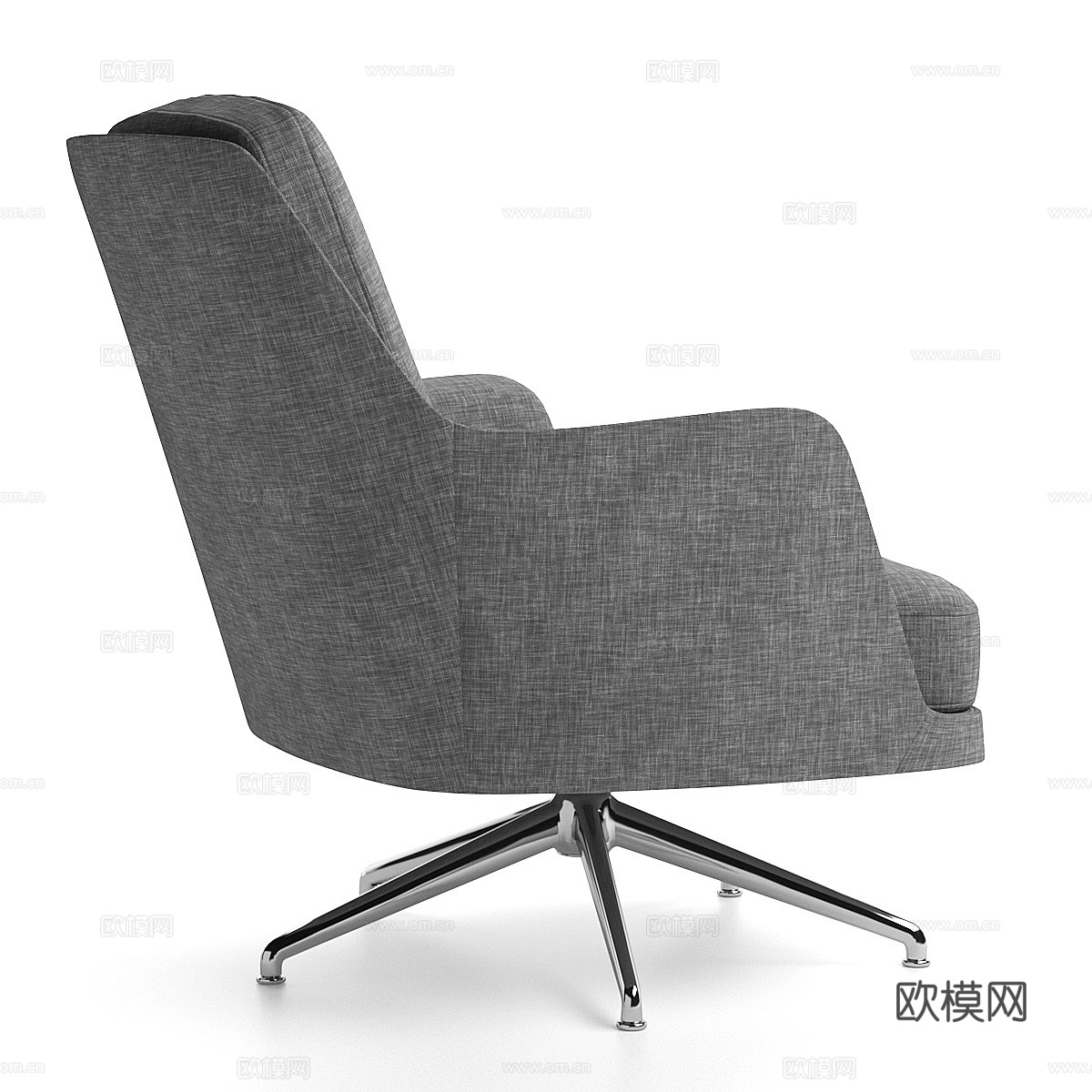 现代意式布艺办公椅3d模型