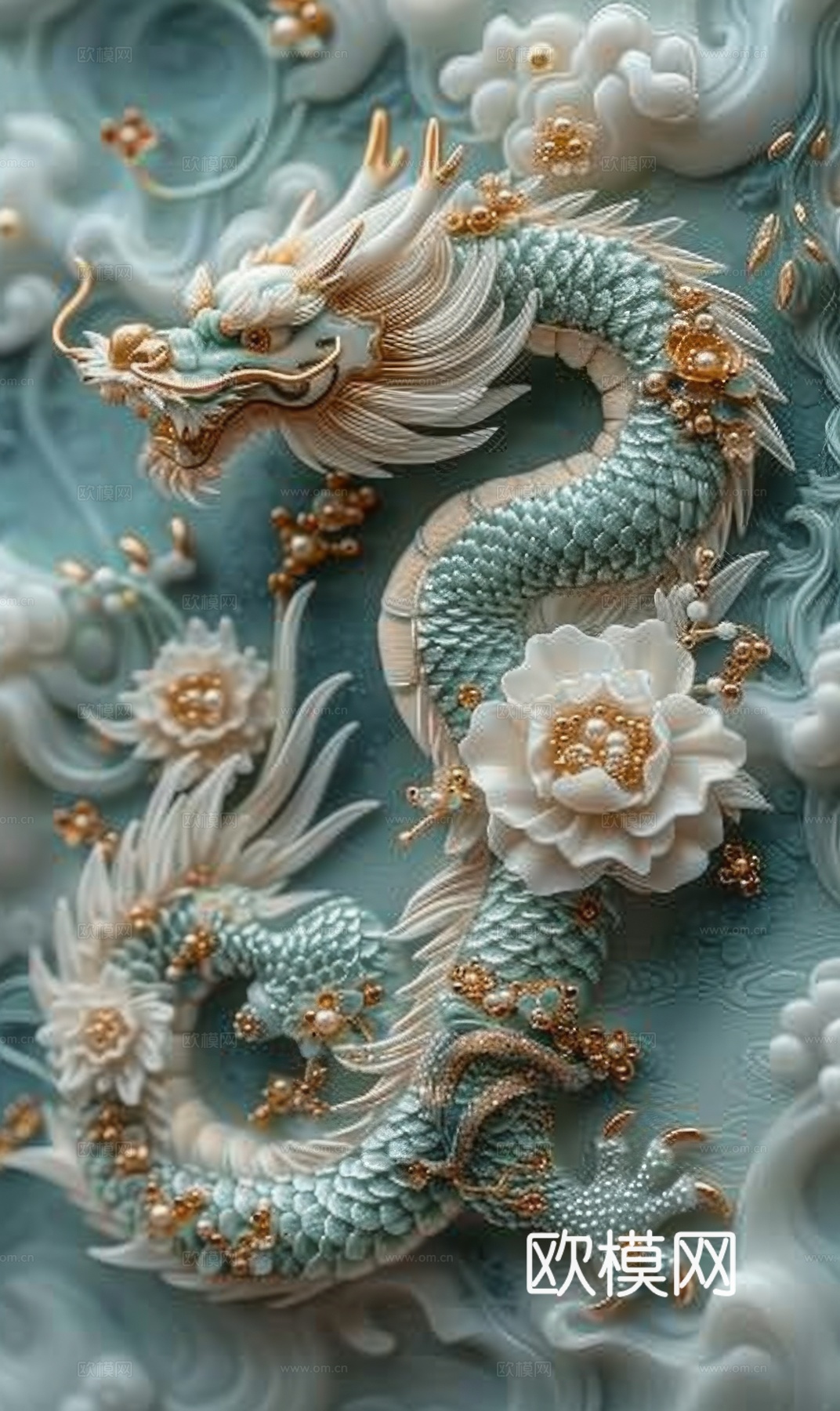 国风山水壁纸壁画下载（渲染图2）