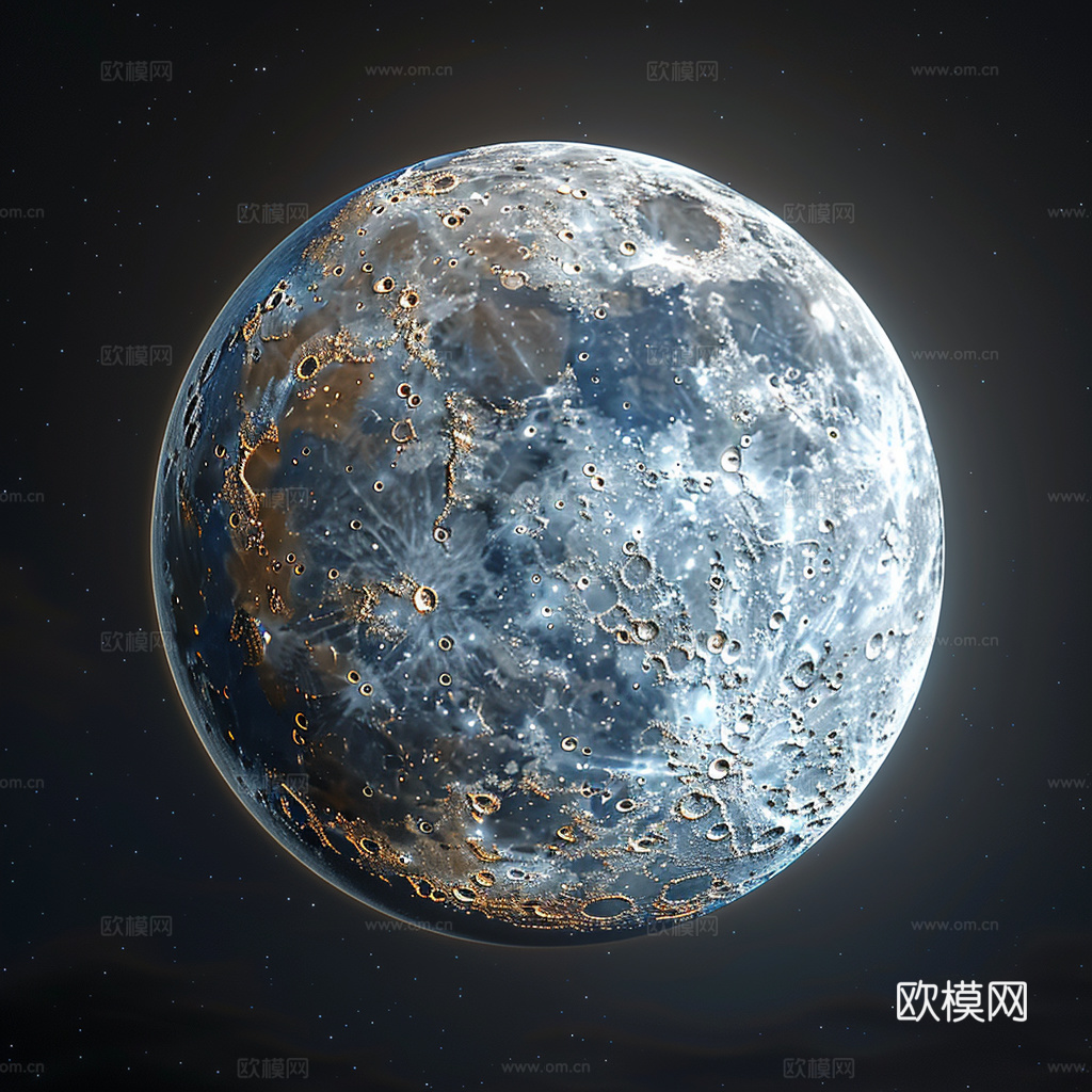 月球灯星球月亮陨石表表面