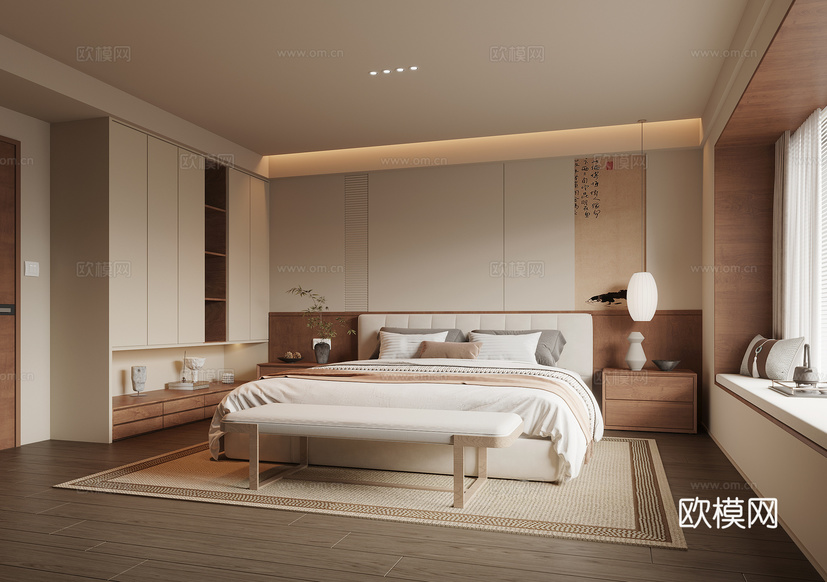 宋式家居臥室3d模型下載