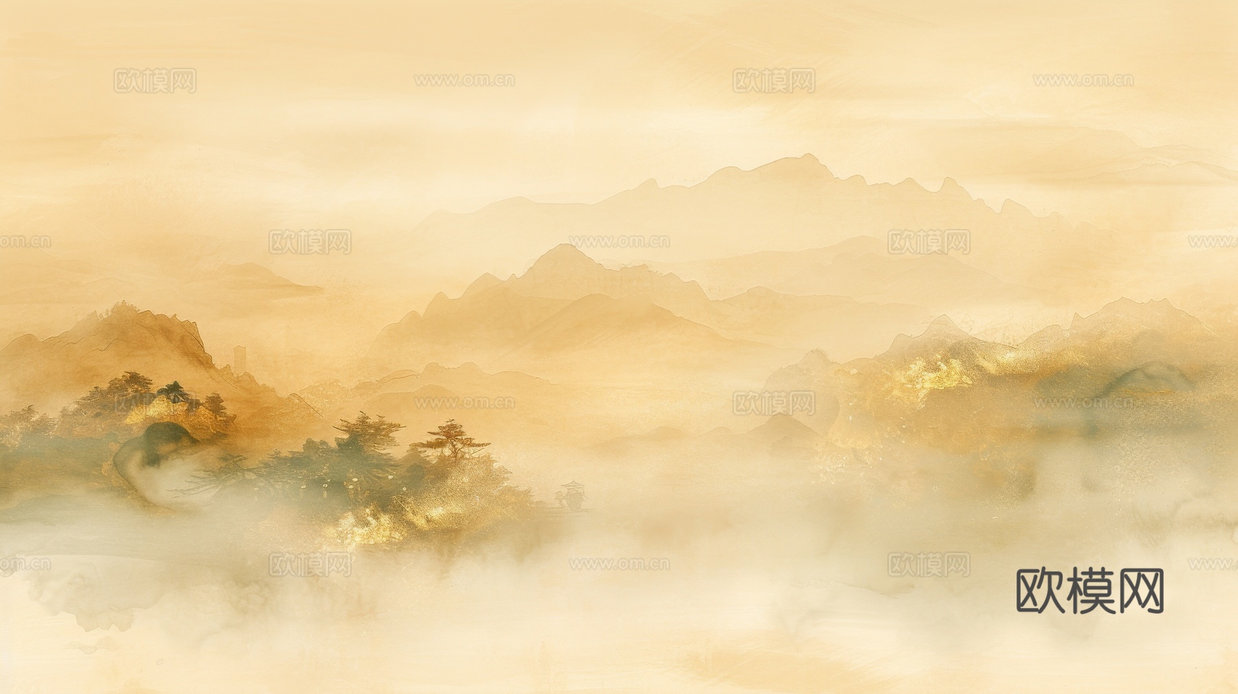 国风山水壁纸壁画