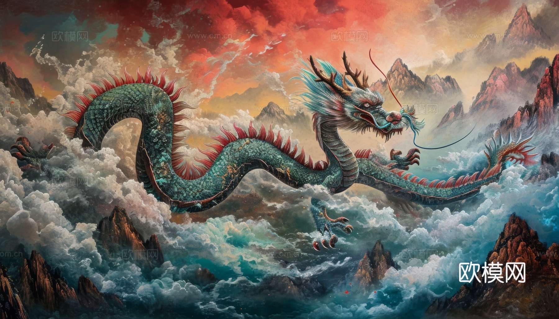 国风山水壁纸壁画