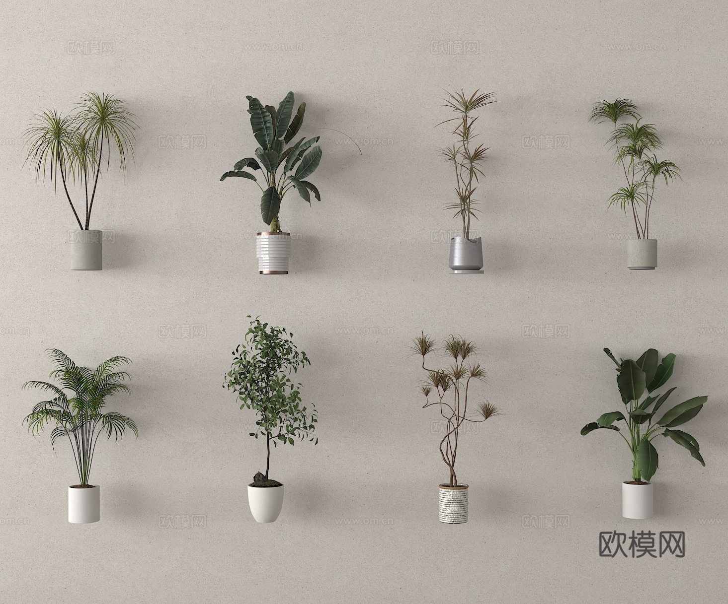 盆栽 盆景 绿植 植物su模型