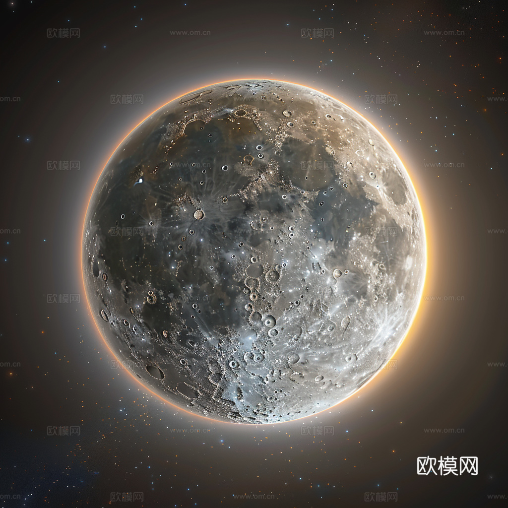 月球灯星球月亮陨石表表面