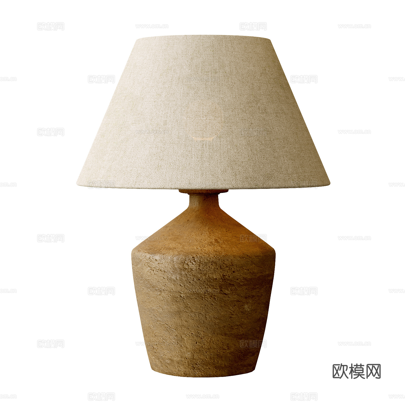 侘寂风台灯 中古台灯 陶罐台灯 布艺台灯 客厅台灯 卧室台灯3d模型