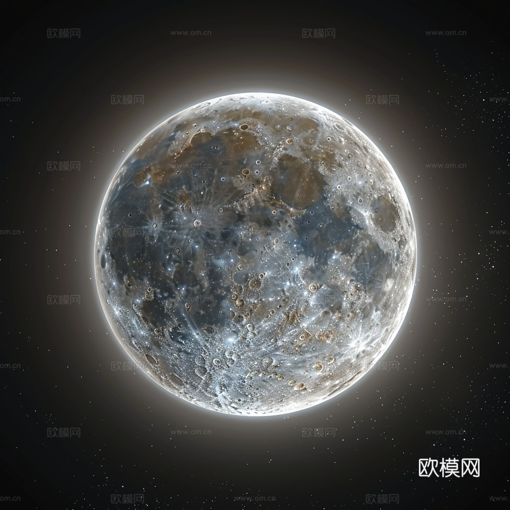 月球灯星球月亮陨石表表面