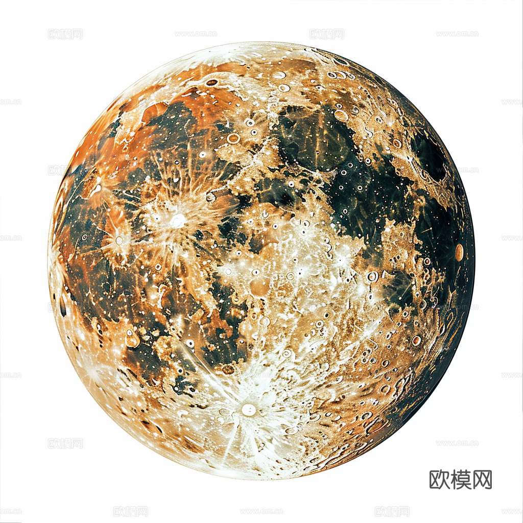 月球灯星球月亮陨石表表面