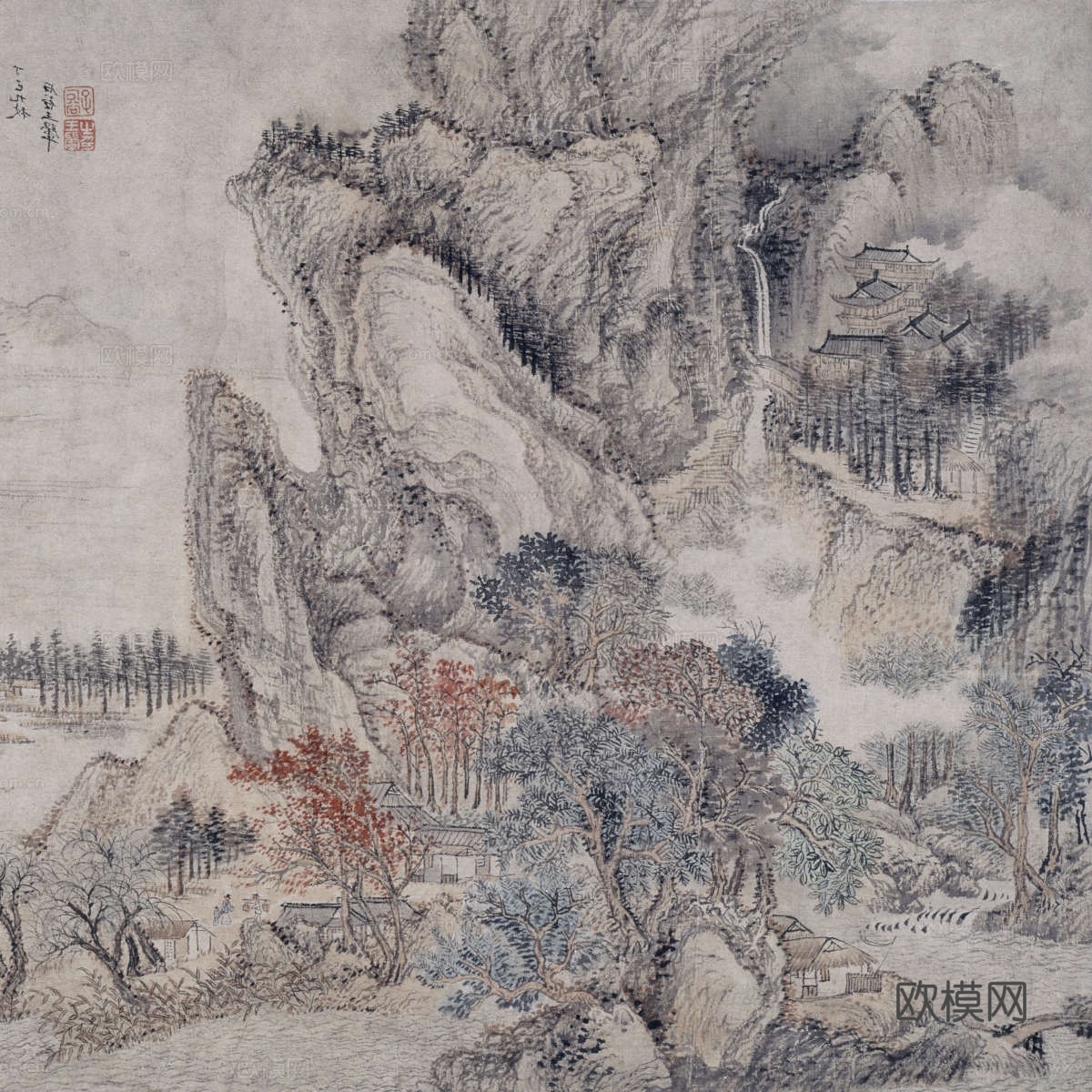中式花鸟 山水壁纸