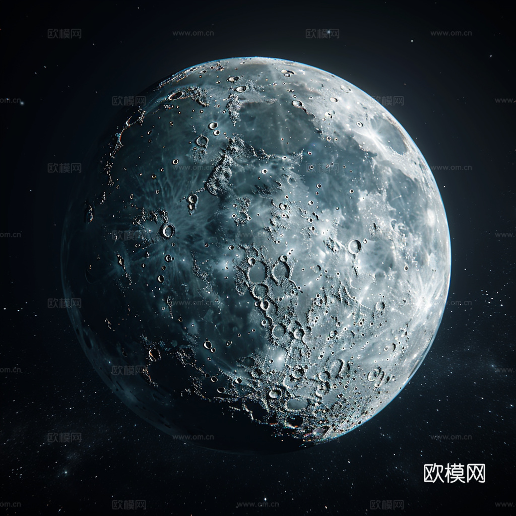 月球灯星球月亮陨石表表面