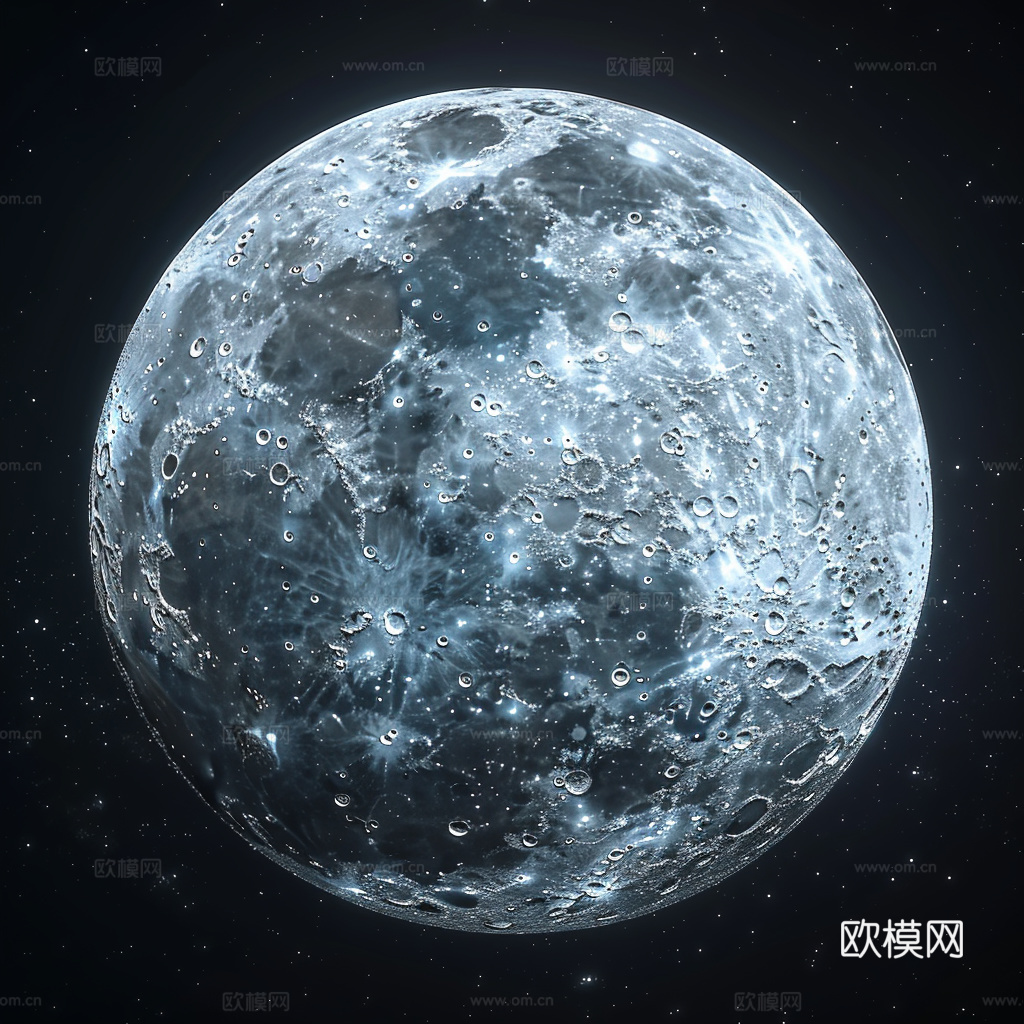 月球灯星球月亮陨石表表面