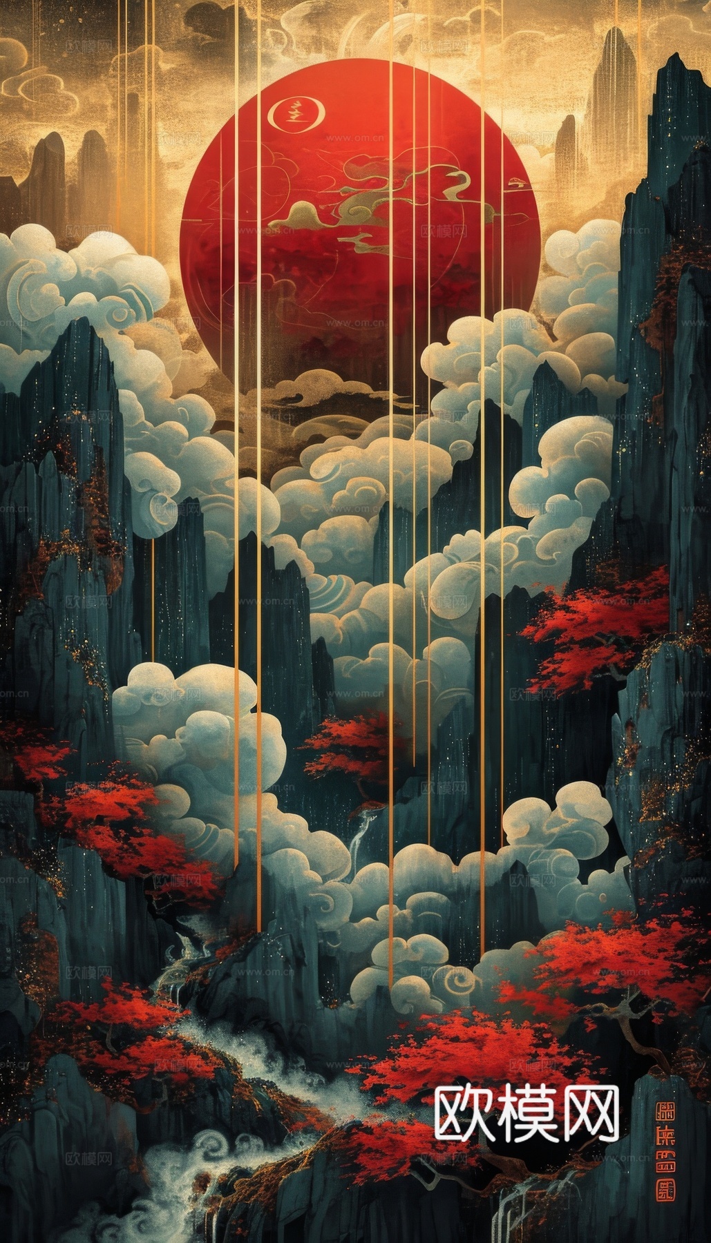 国风山水壁纸壁画