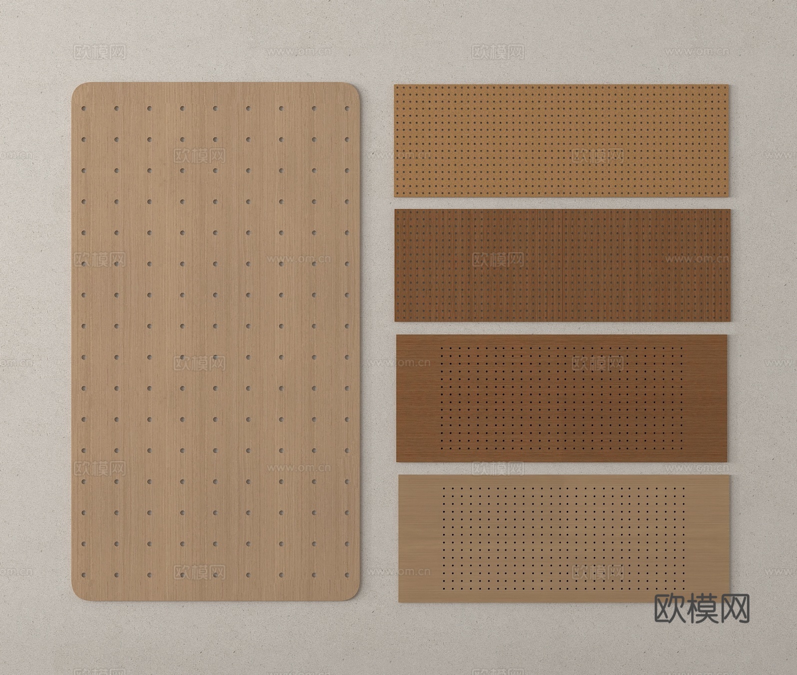 墙饰板 洞洞板3d模型