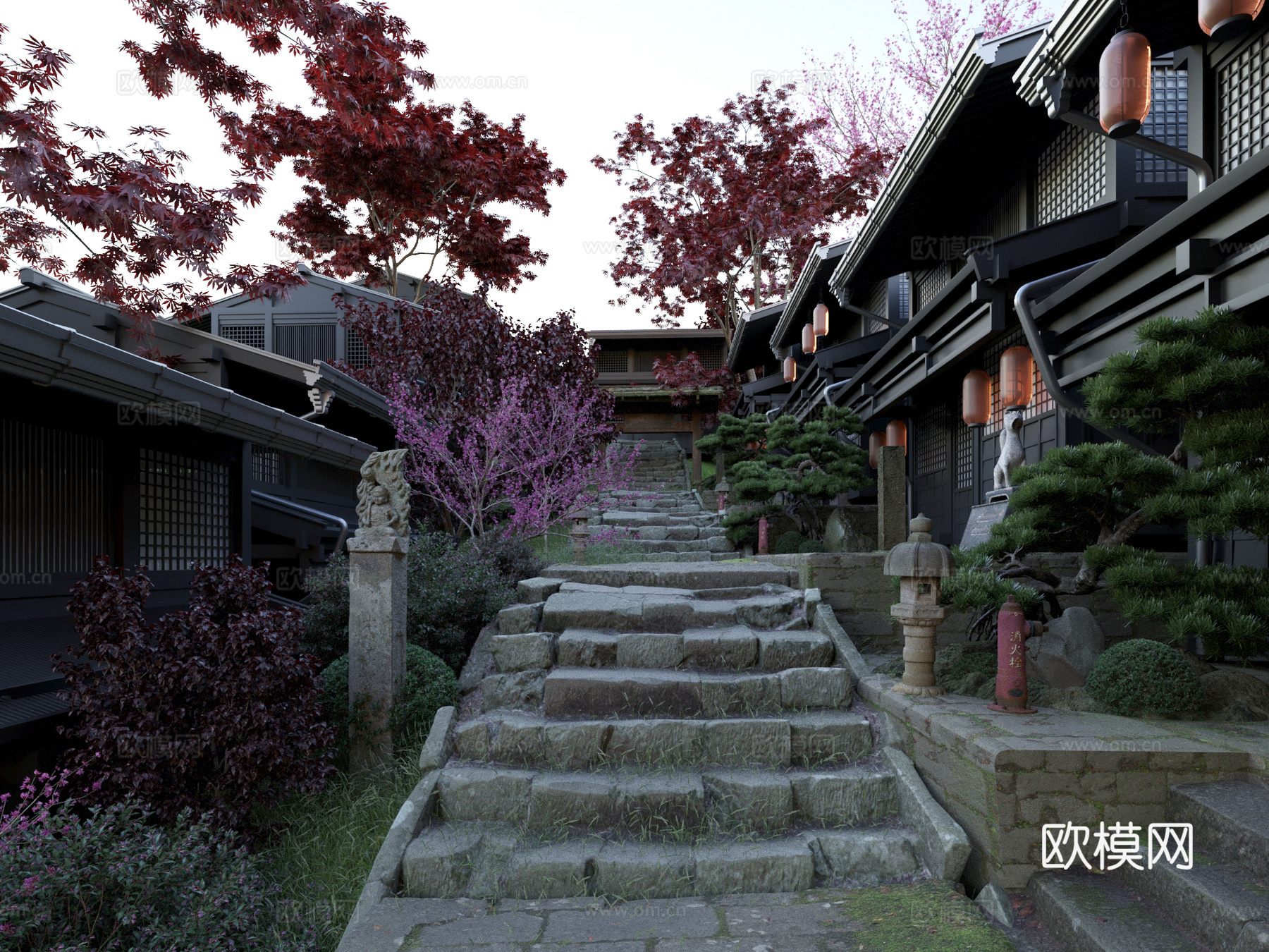 古建 民宿 中式建筑3d模型