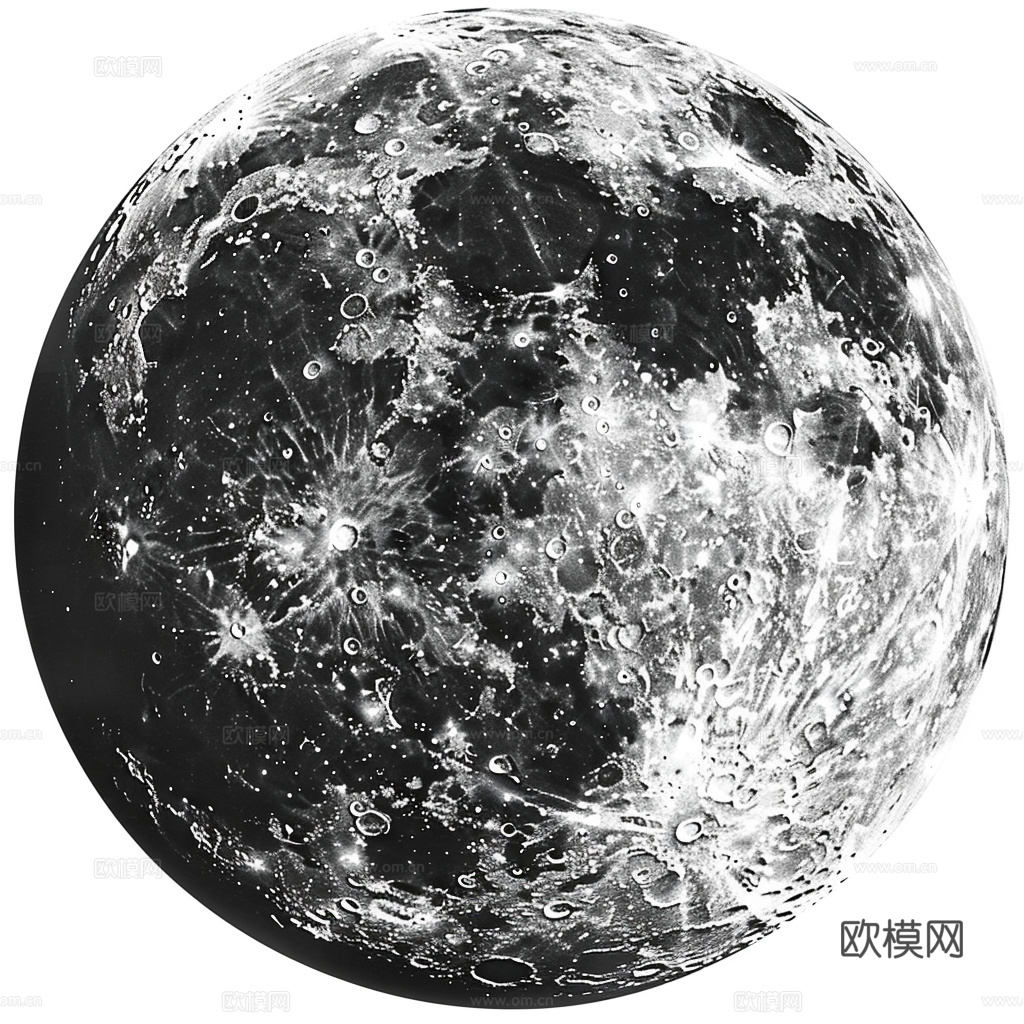 月球灯星球月亮陨石表表面