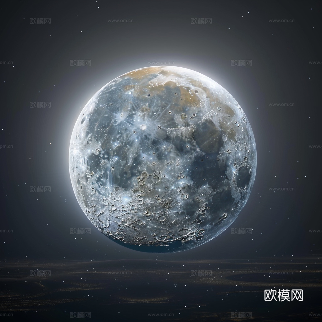 月球灯星球月亮陨石表表面