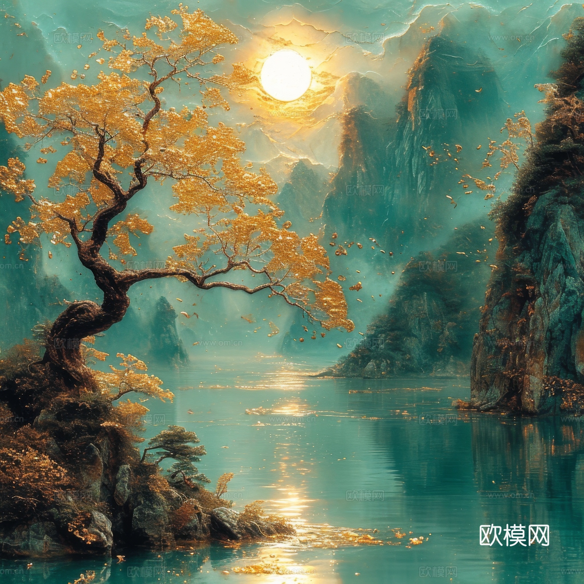 国风山水壁纸壁画