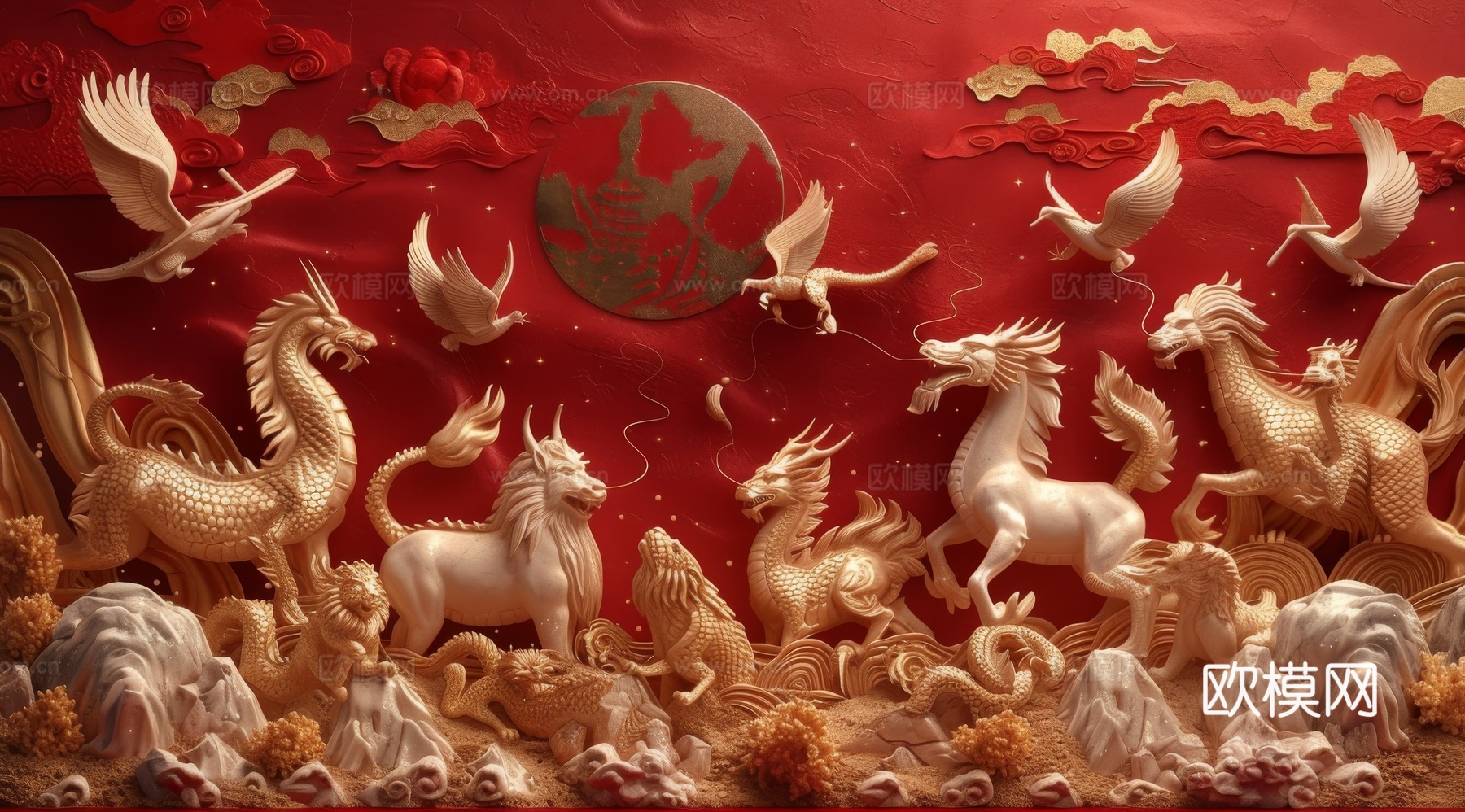 国风山水壁纸壁画