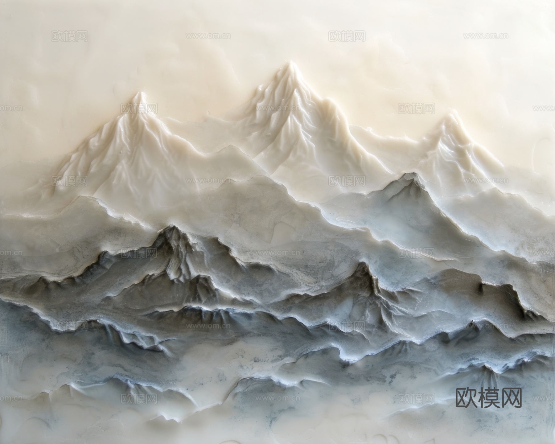 国风山水壁纸壁画下载（渲染图1）