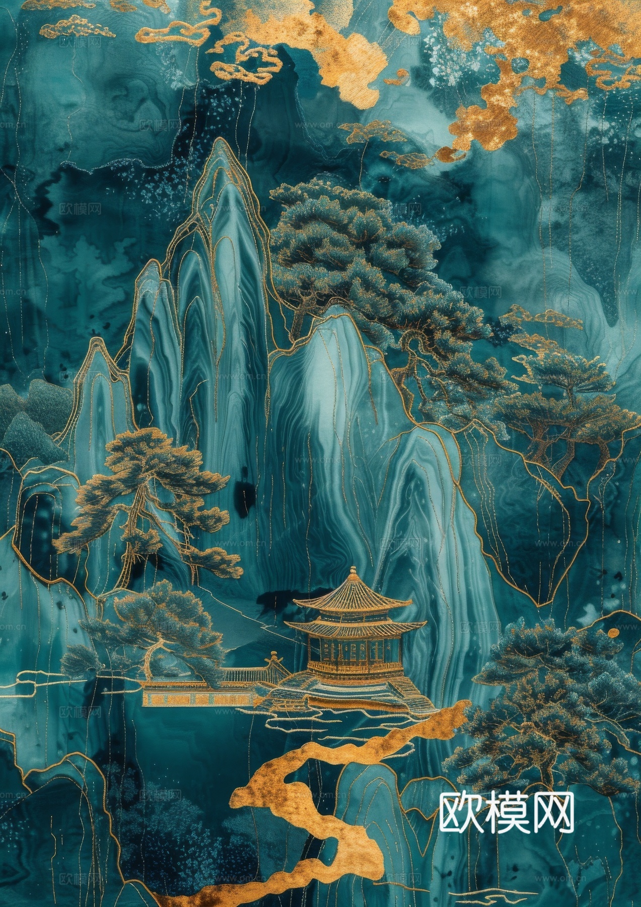 国风山水壁纸壁画