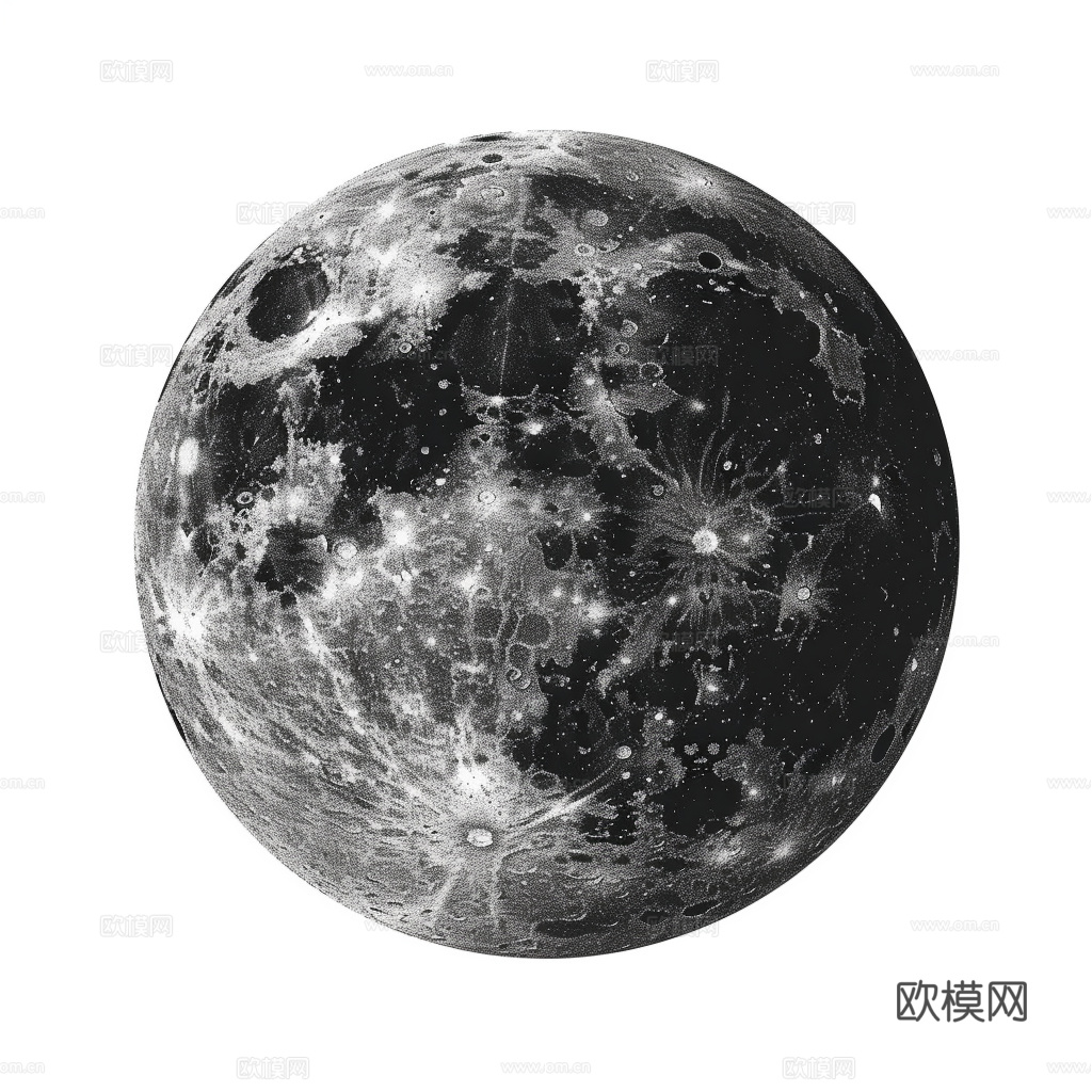 月球灯星球月亮陨石表表面