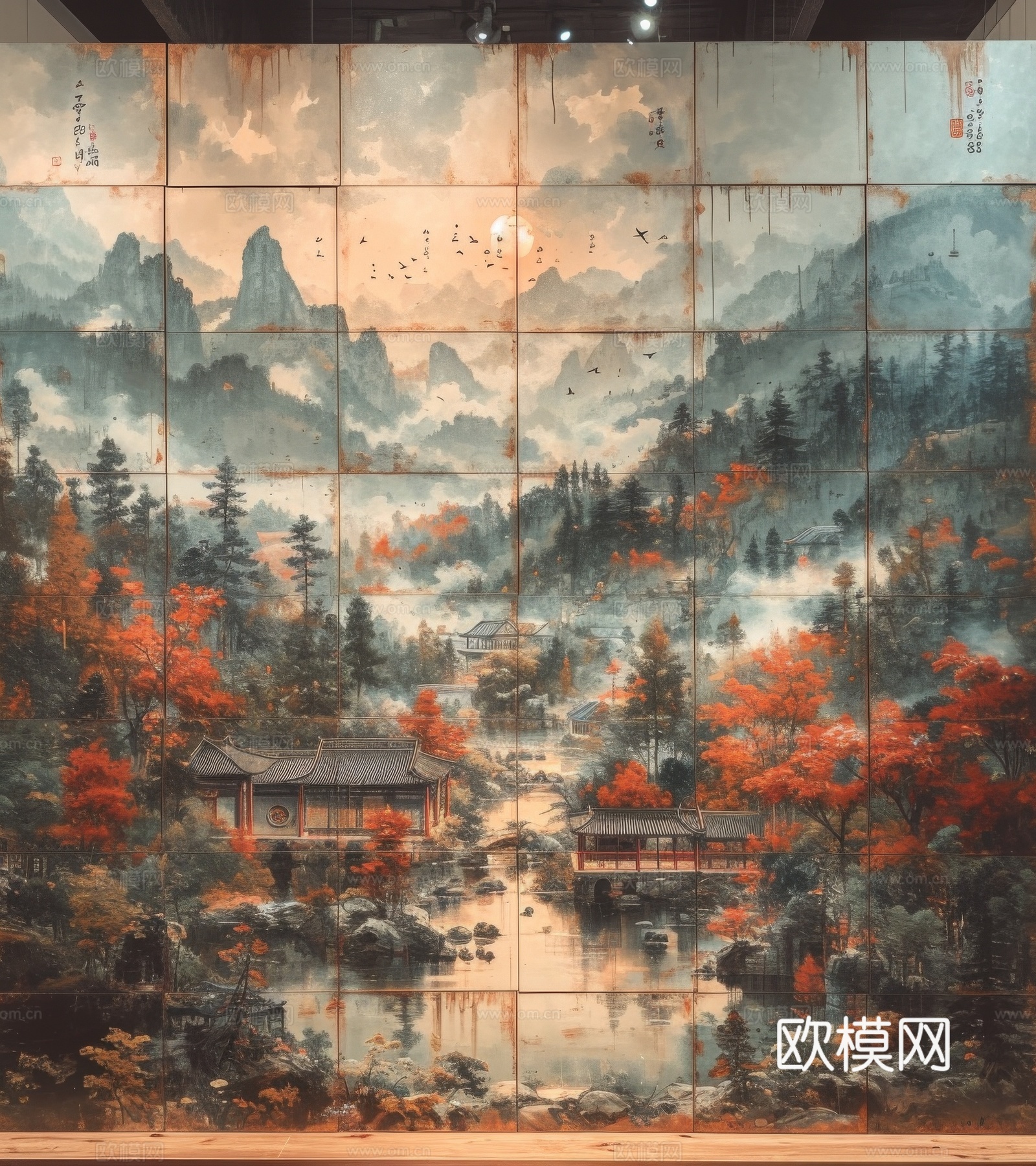 国风山水壁纸壁画