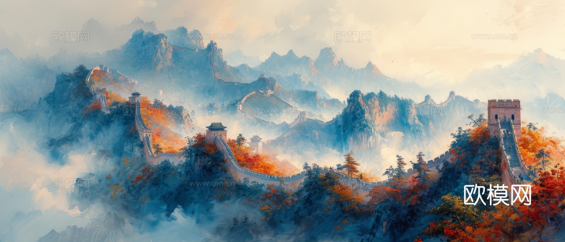 国风山水壁纸壁画