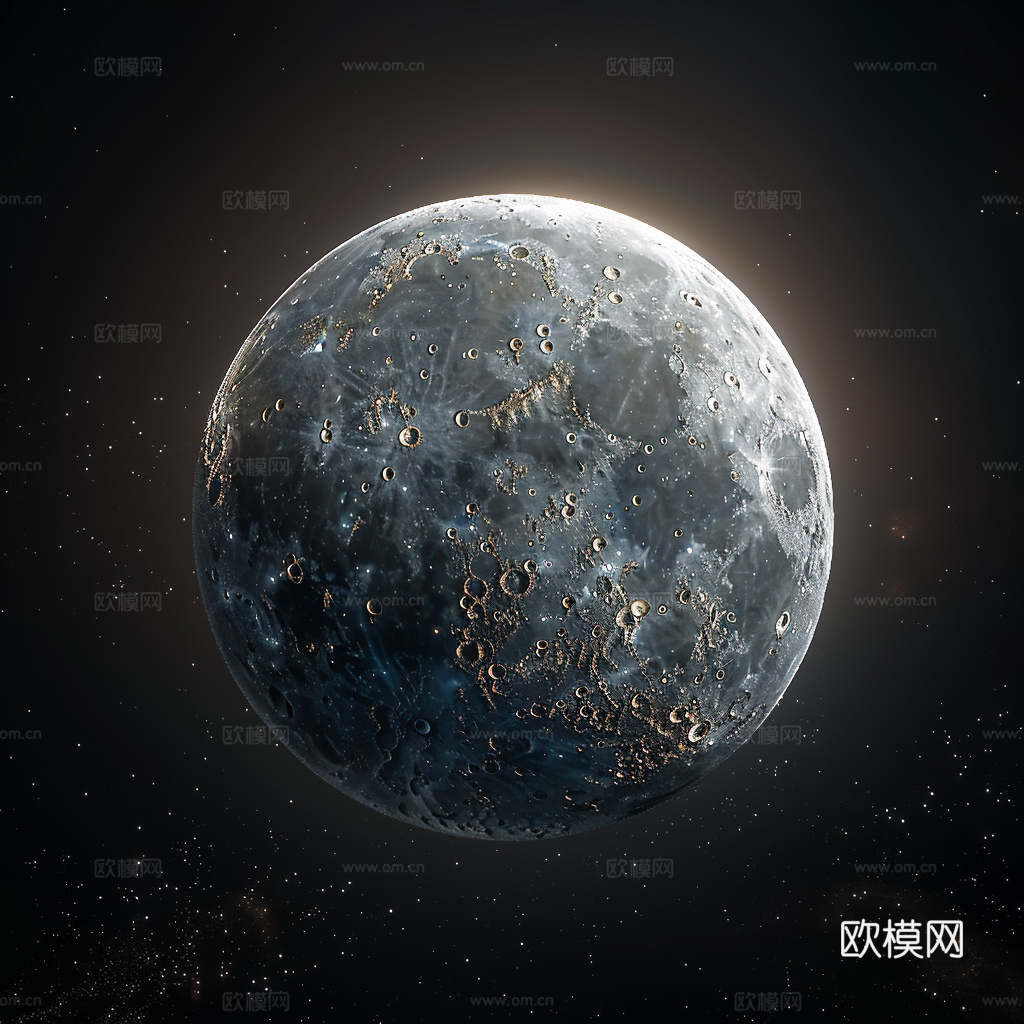 月球灯星球月亮陨石表表面