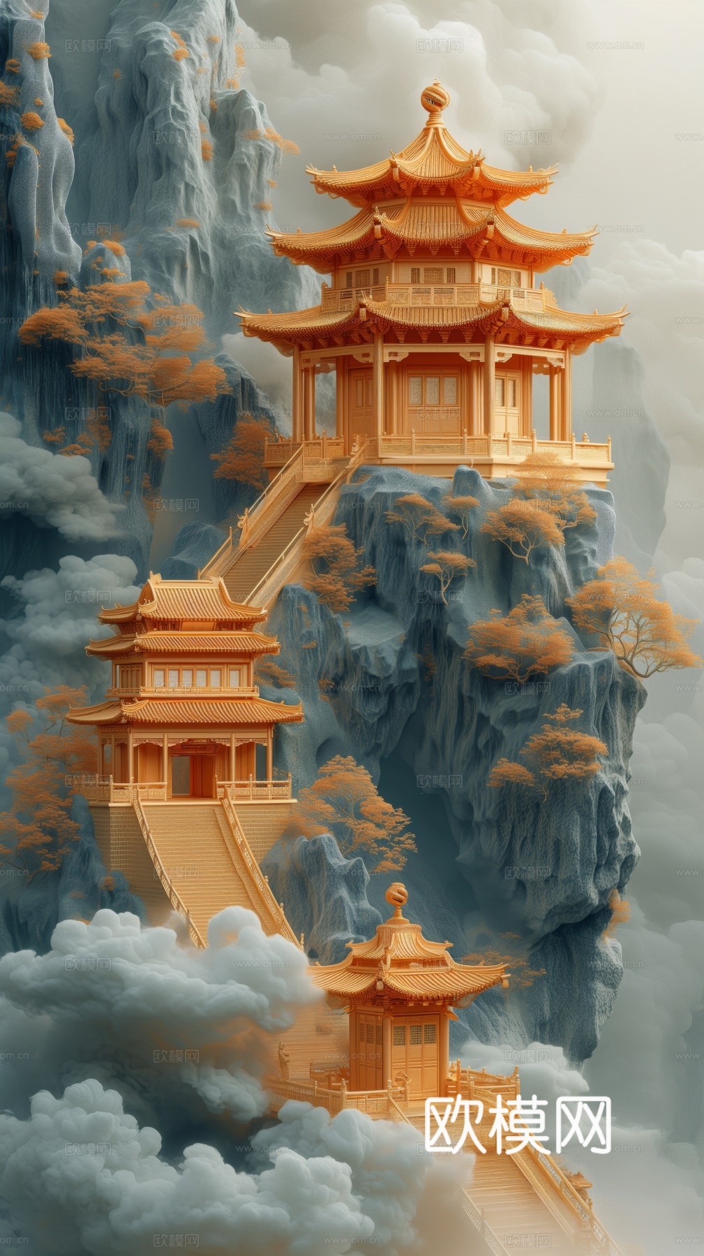 国风山水壁纸壁画