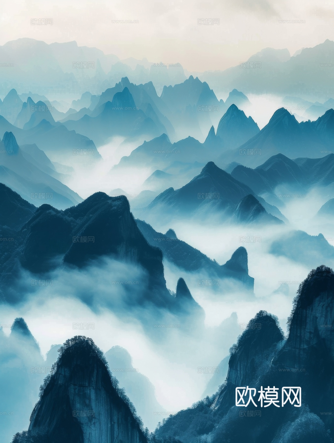 国风山水壁纸壁画