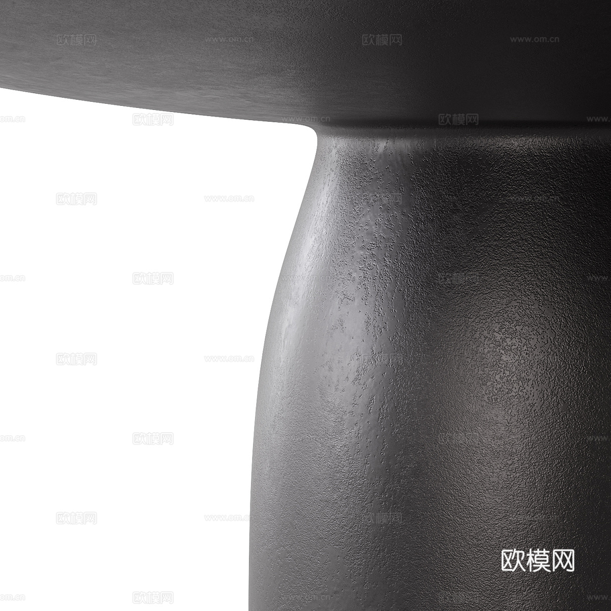现代意式极简青铜圆茶几3d模型