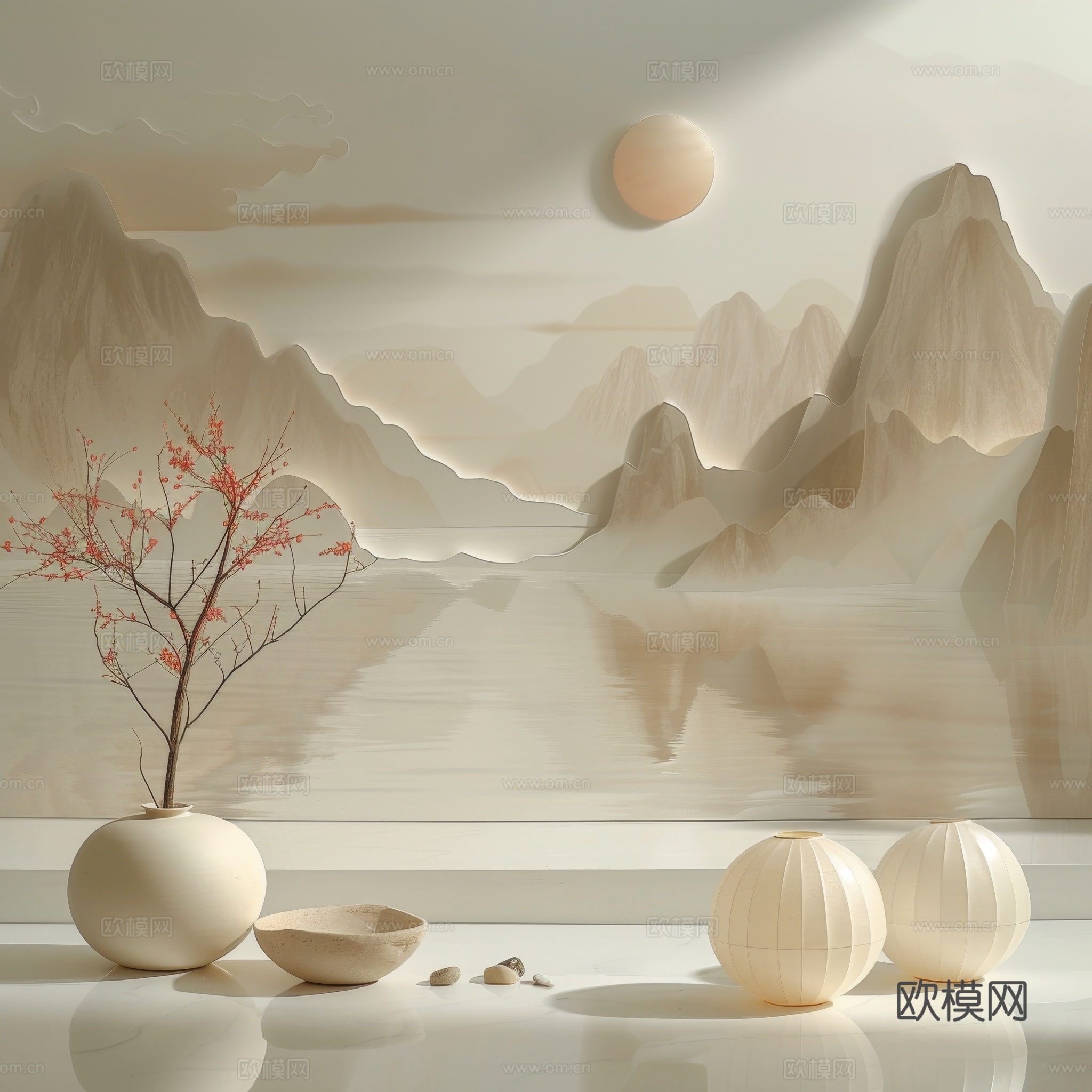 国风山水壁纸壁画