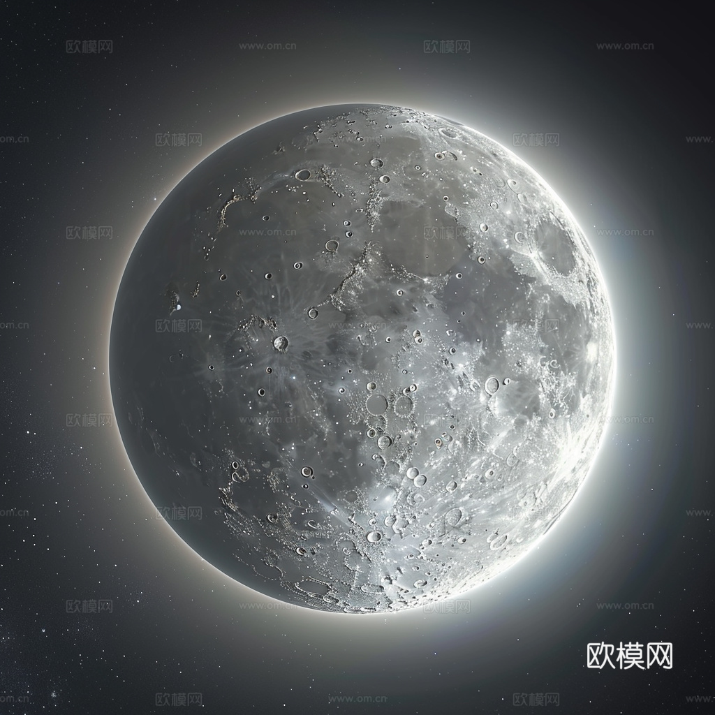 月球灯星球月亮陨石表表面