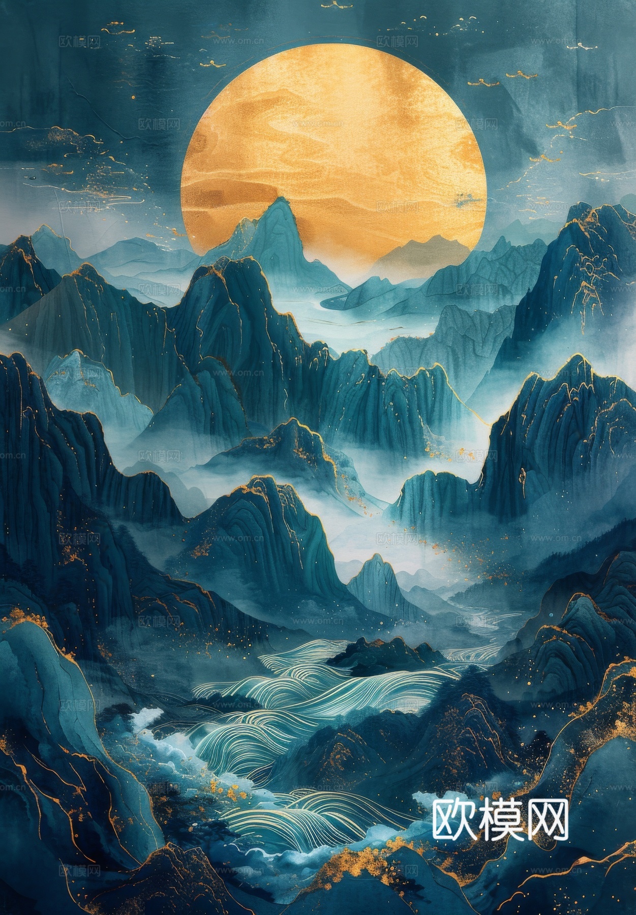 国风山水壁纸壁画