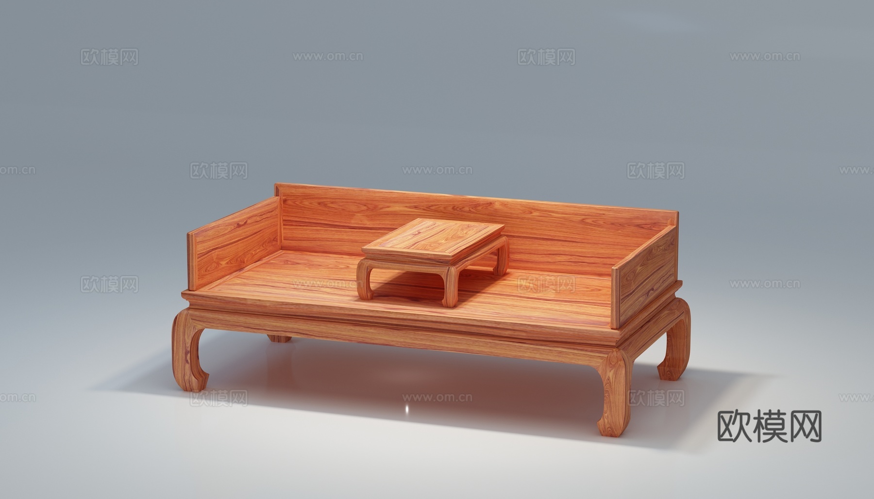 明式经典罗汉床3d模型