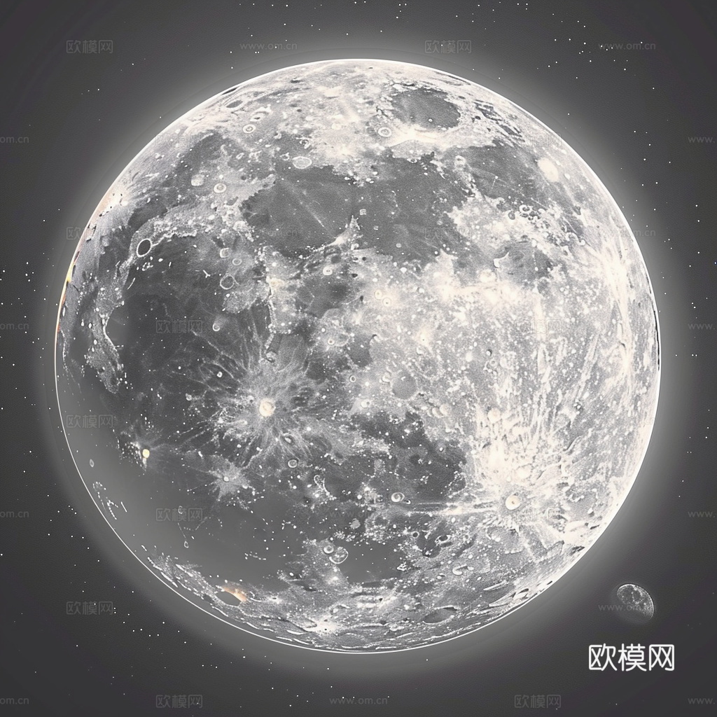 月球灯星球月亮陨石表表面