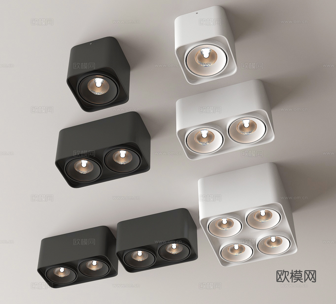 射灯筒灯su模型