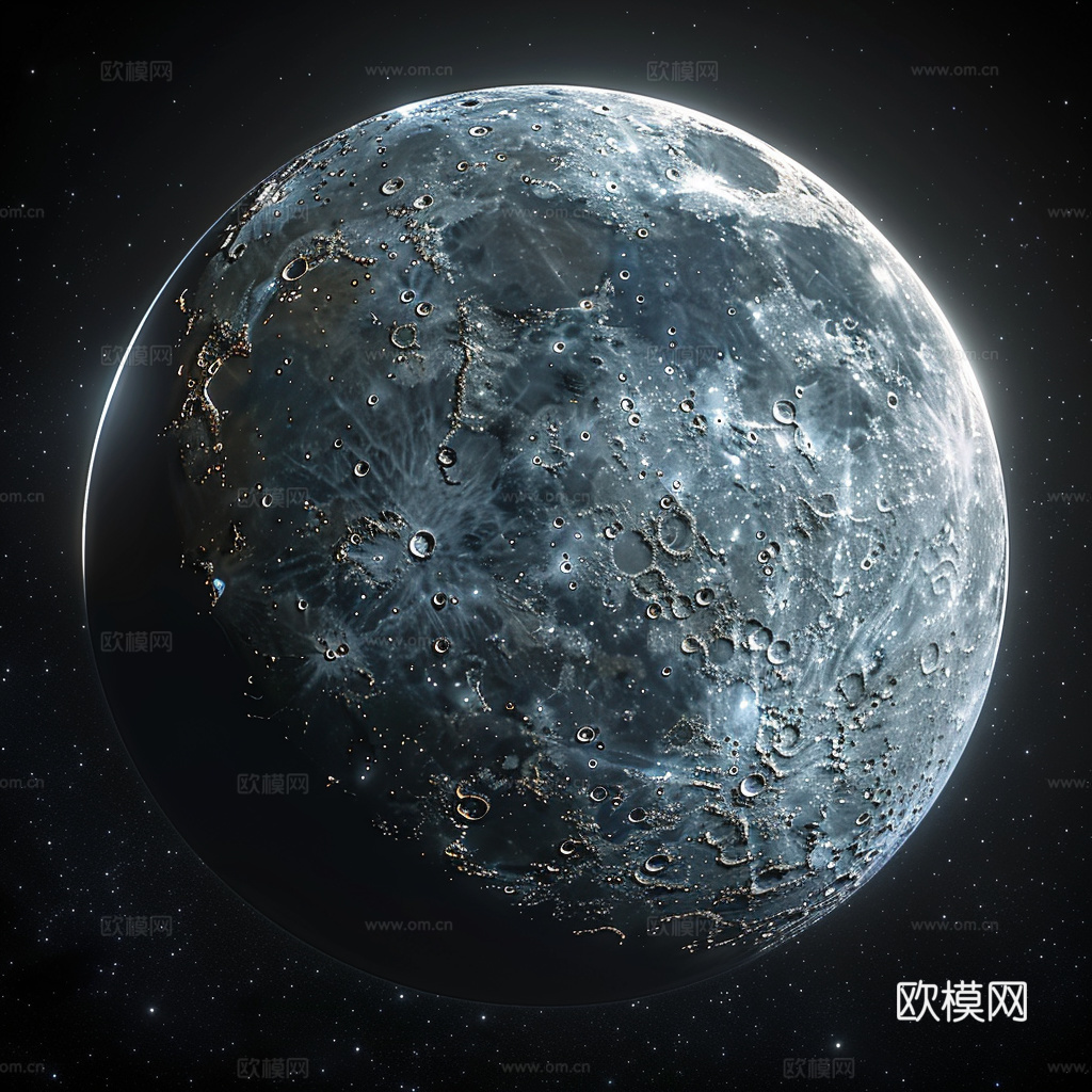 月球灯星球月亮陨石表表面
