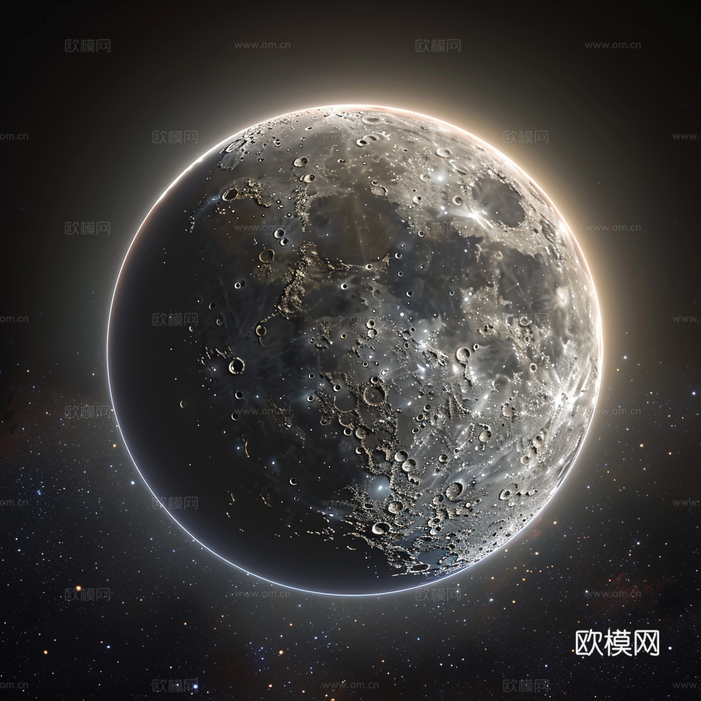月球灯星球月亮陨石表表面