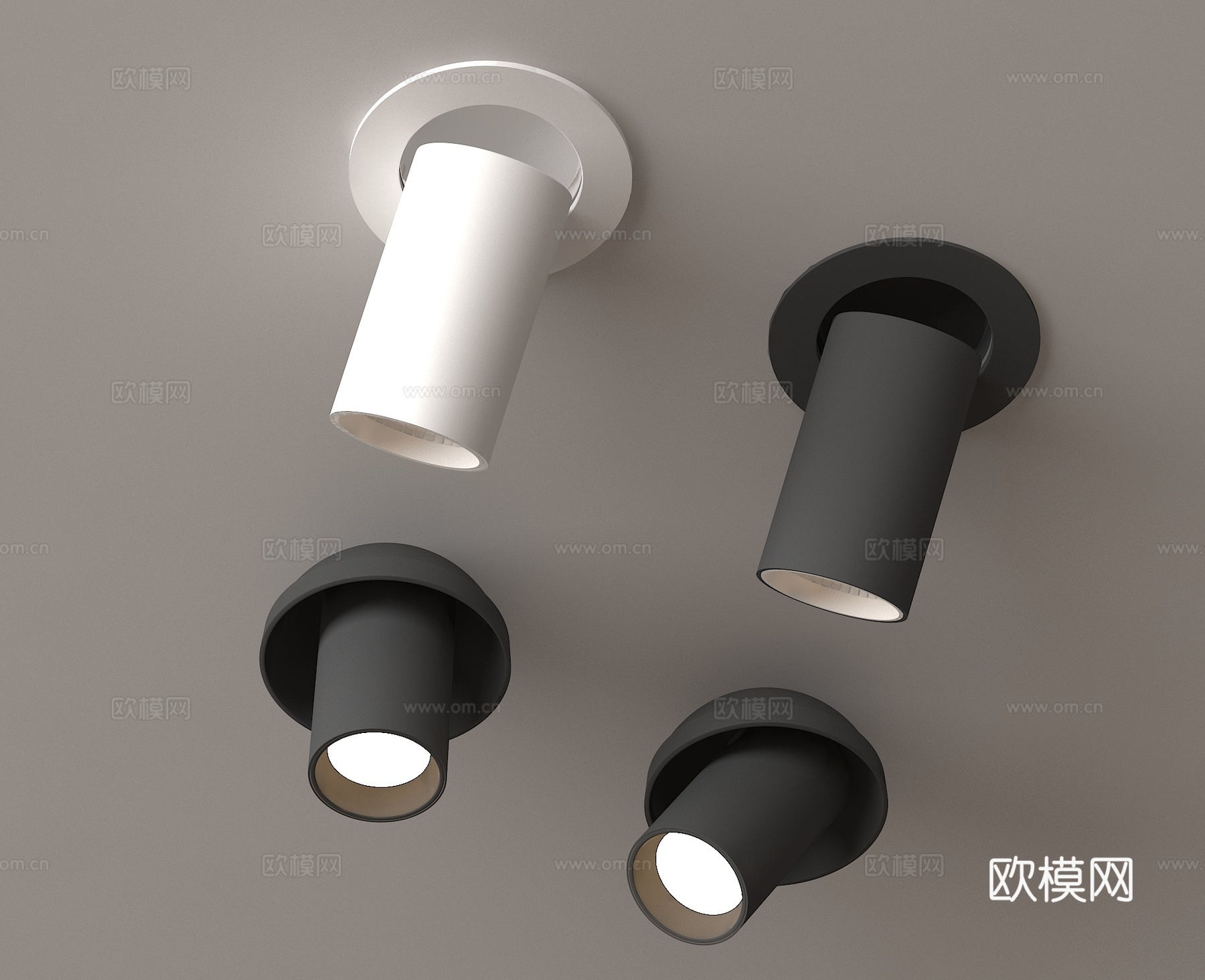 射灯 筒灯su模型