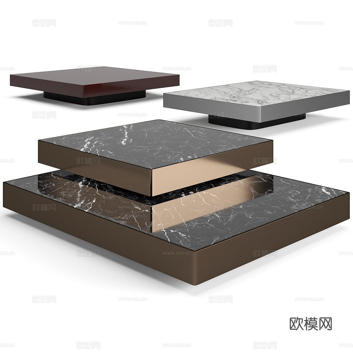 大理石茶几3d模型