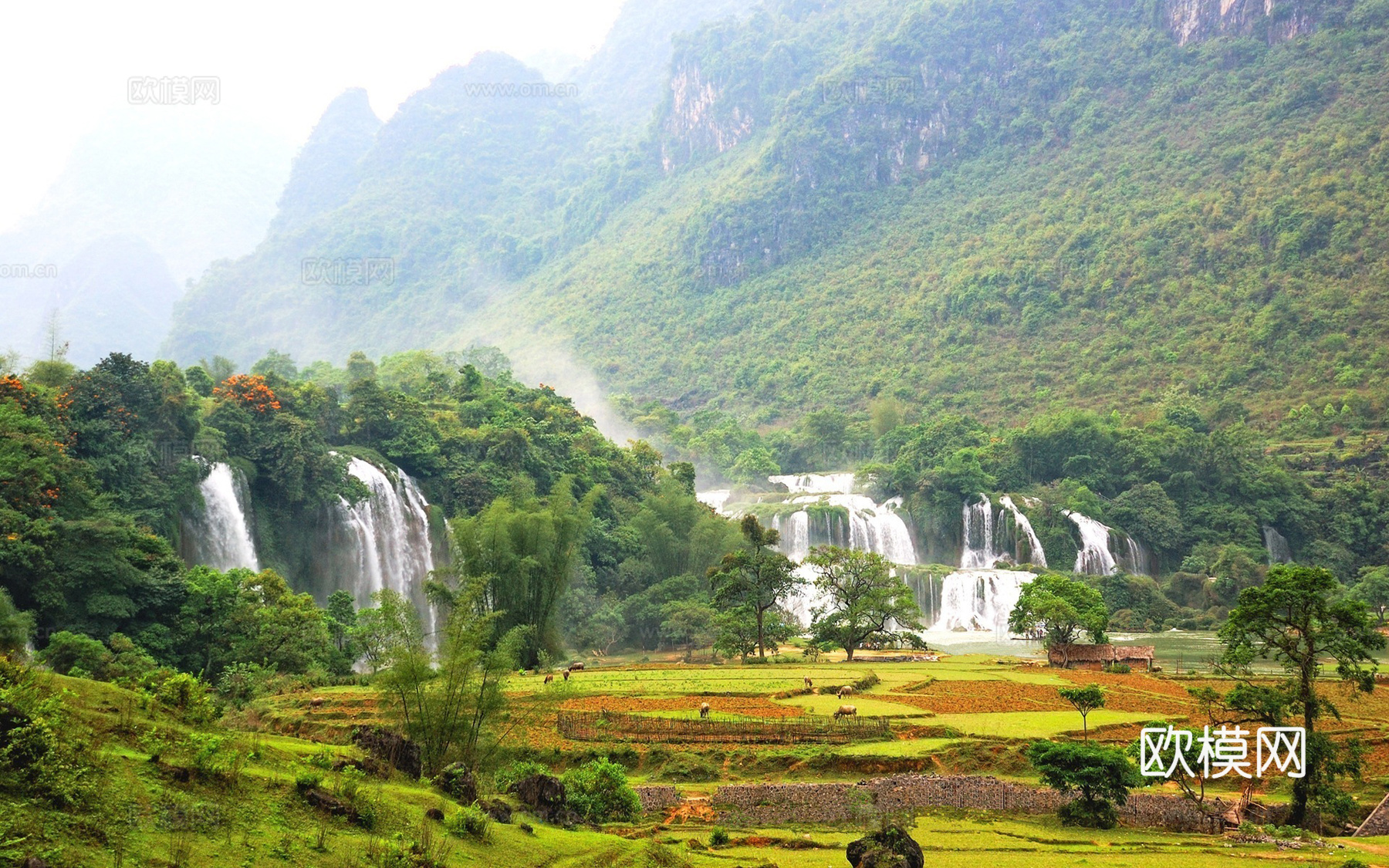 湖泊风景  山水风景