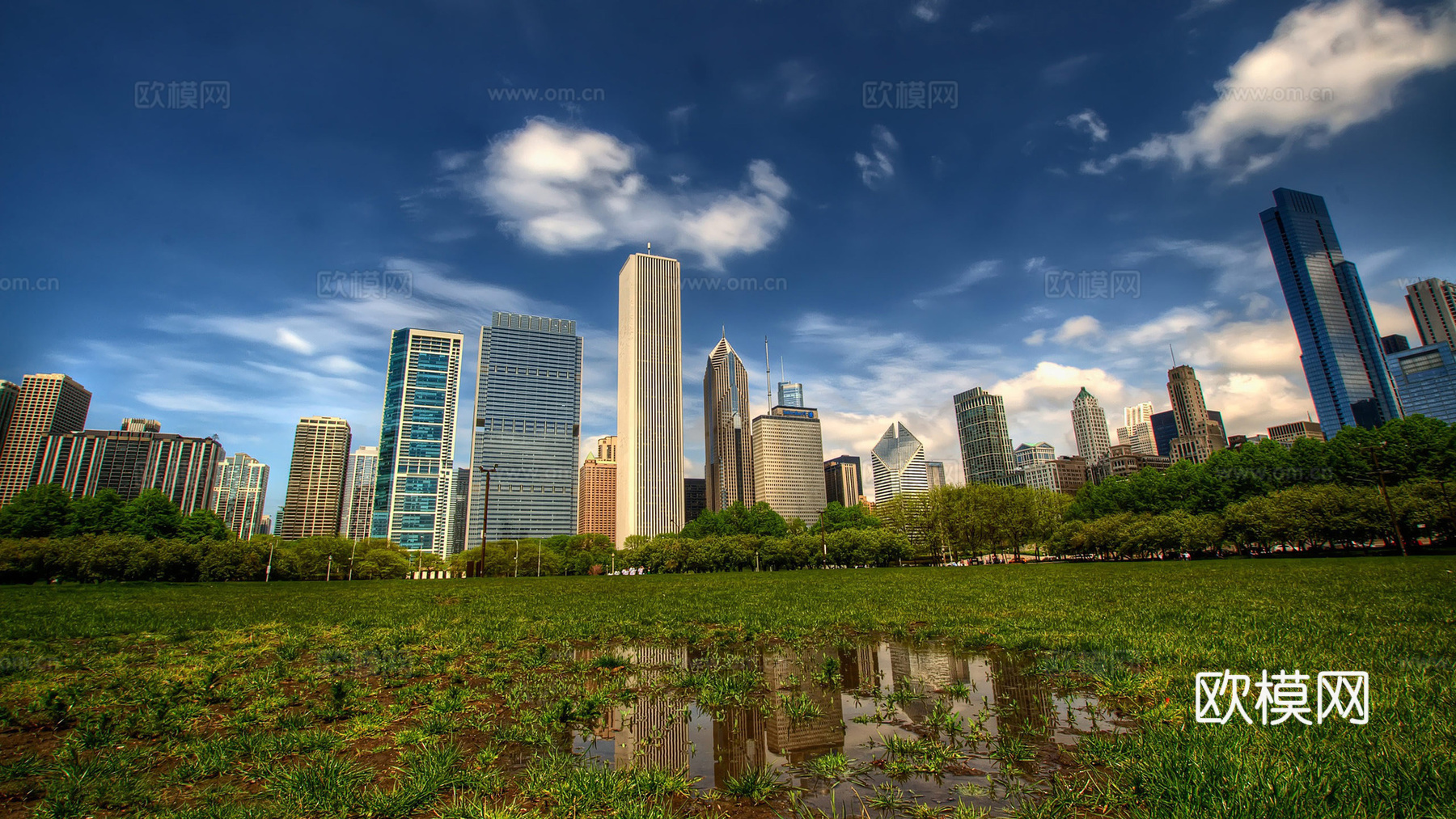 白天城市外景  外景贴图  环境贴图