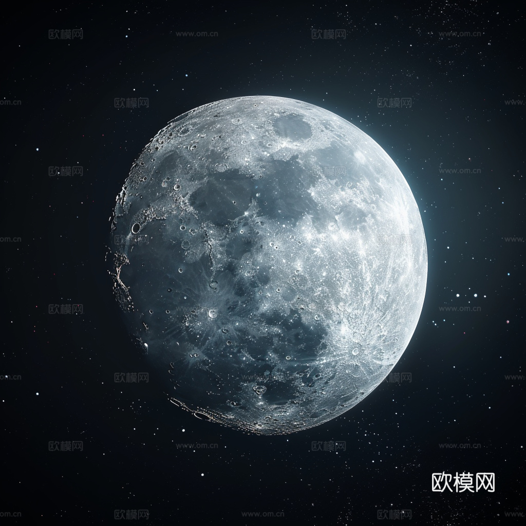 月球灯星球月亮陨石表表面