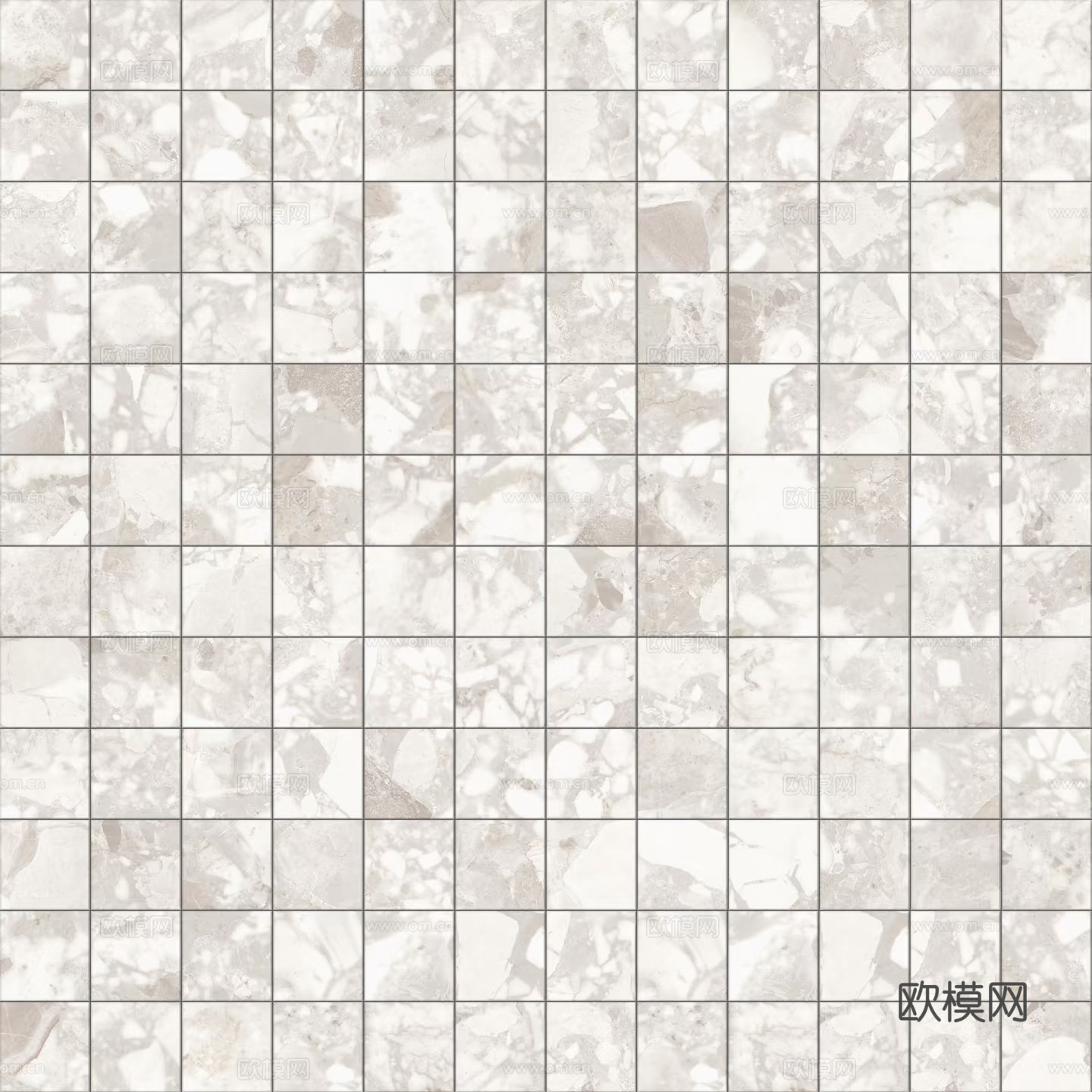 无缝暖白色方形格子砖马赛克